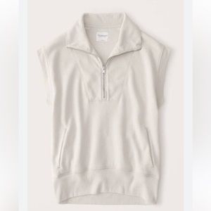 Abercrombie & Fitch A&F oversized half zip tunic shirt sleeve NEW WITH TAGS! XL